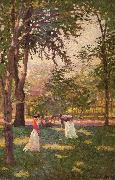 Paxton, William McGregor The Croquet Players USA oil painting artist